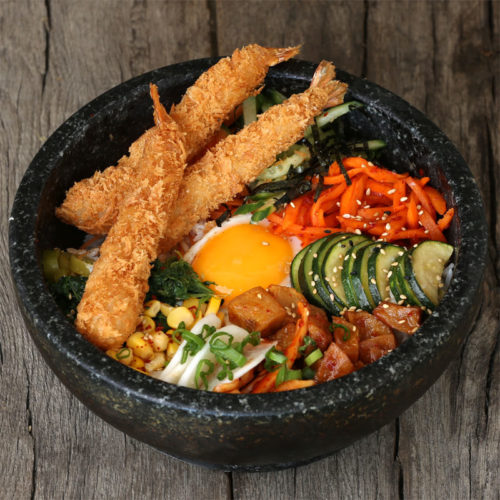 Bibimbap Tempura Prawns